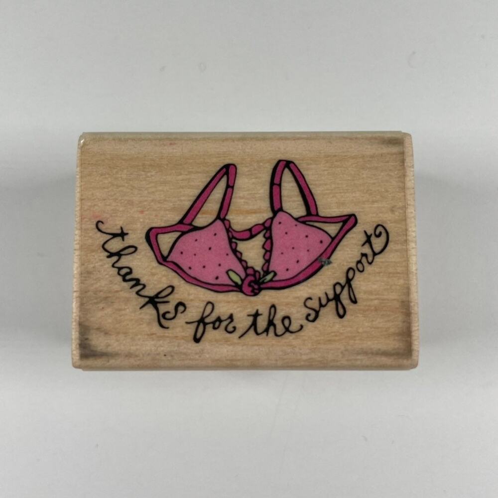 Breast Cancer support wooden stamp